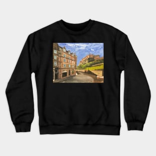 Edinburgh, the Castle from Grassmarket Crewneck Sweatshirt